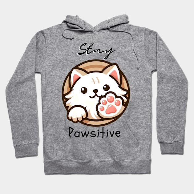 Stay Pawsitive Hoodie by Bubbles